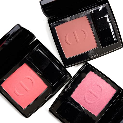 dior rouge blush long-wear powder blush swatches|dior rouge blush 999 review.